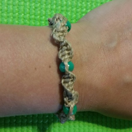 Macrame bracelet for camp or Junior Girl Scout jeweler badge
