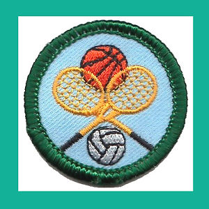 Retired junior court sports badge