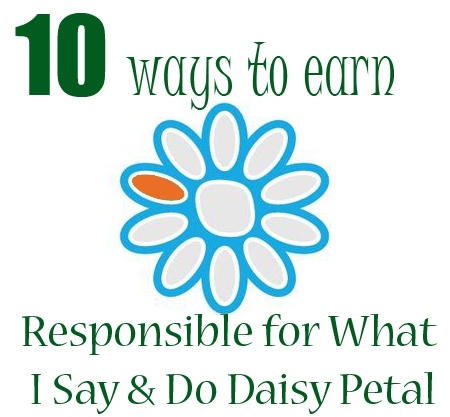 Responsible for What I Say and Do | Orange Daisy Girl Scout Petal Ideas