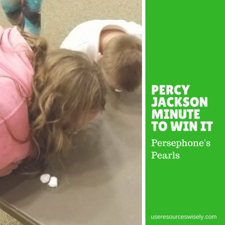 Percy Jackson Minute to Win It Game - Persephone's Pearls