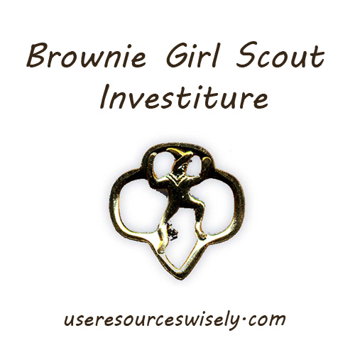 Brownie Girl Scout investiture ceremony