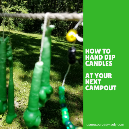 How to hand dip candles at your next campout